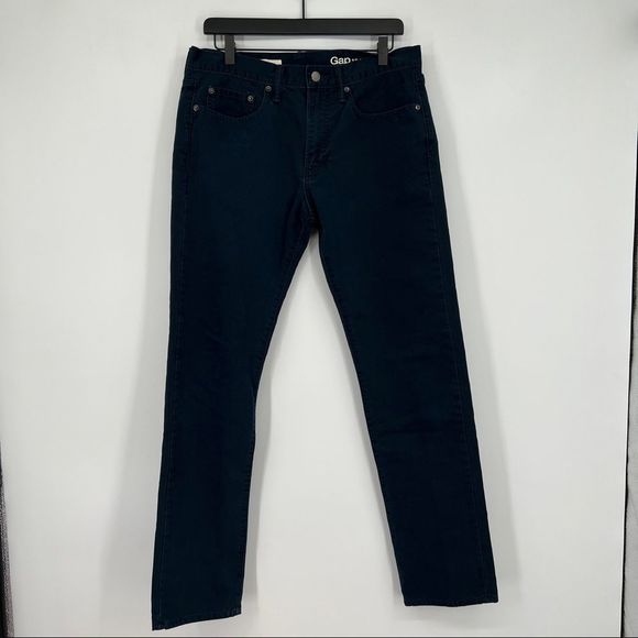 GAP Other - Gap 1969 Slim Fit Dark Wash Blue Straight Leg Cotton Denim Jeans 32x32 Men's